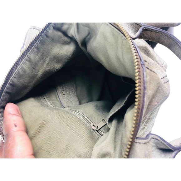 fossil suede gold metallic explorer crossbody hobo tote and coin change purse - Picture 12 of 12